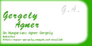 gergely agner business card